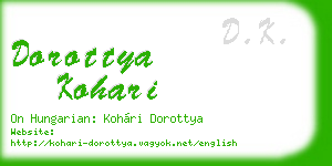 dorottya kohari business card